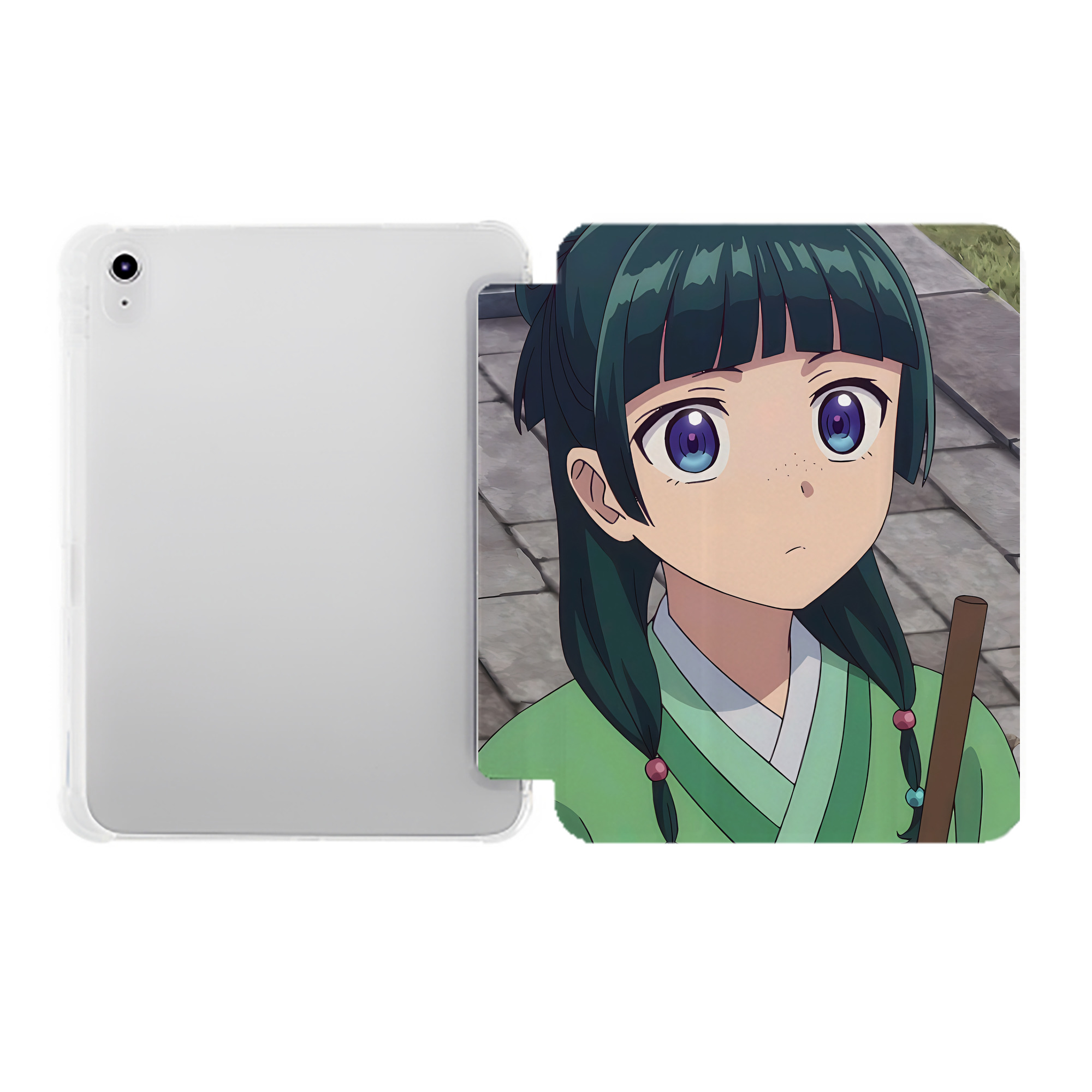 （画像用） 薬屋のひとりごと The Apothecary Diaries IPad ケース ペン収納付き 三つ折りスタンド PUレザー×シリコン 対応機種9.5/10.5/10.9インチ